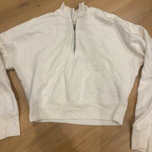 Reformation Jeans Cotton Half-Zip Sweatshirt